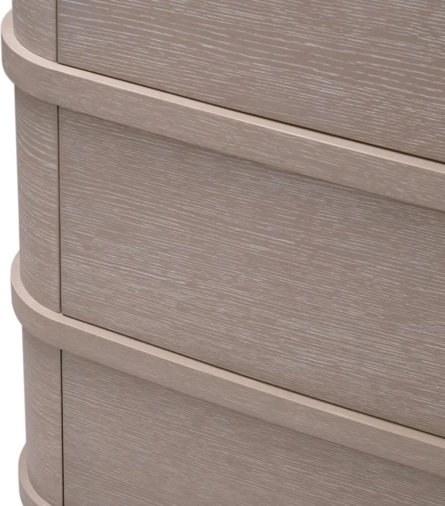 Dulapior inalt cu 4 sertare design LUX Cabana, stejar albit