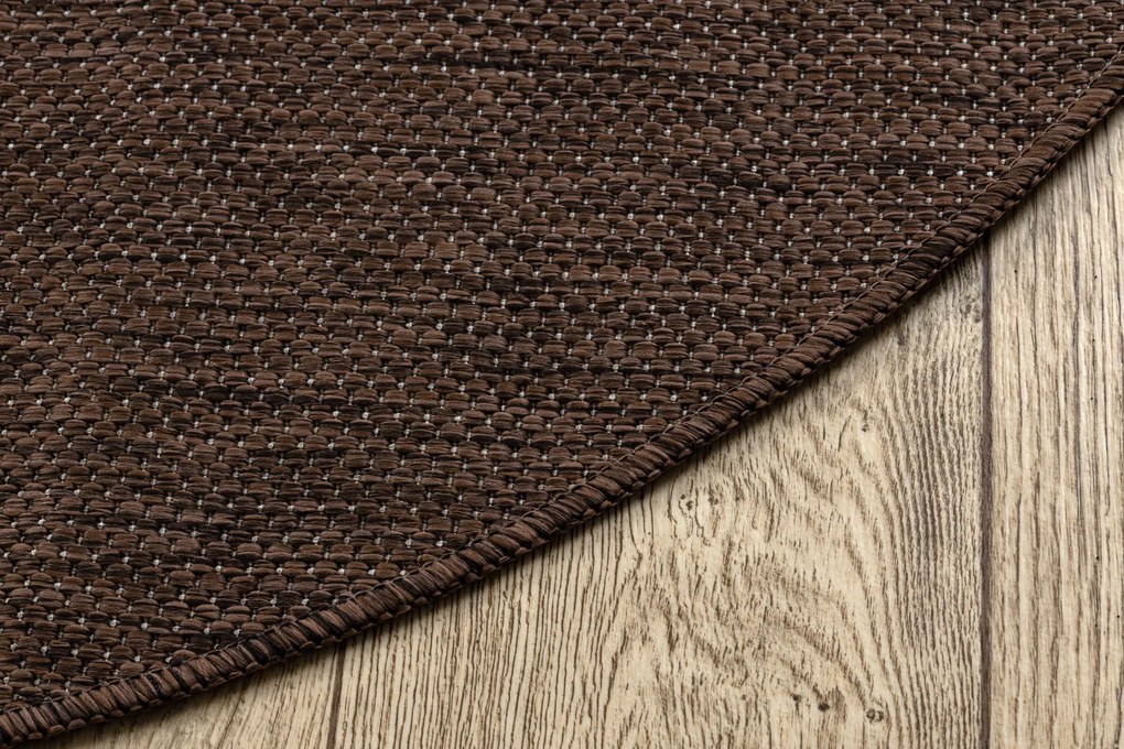 Covor SISAL SION cerc A5165A Melanj țesute plate maro