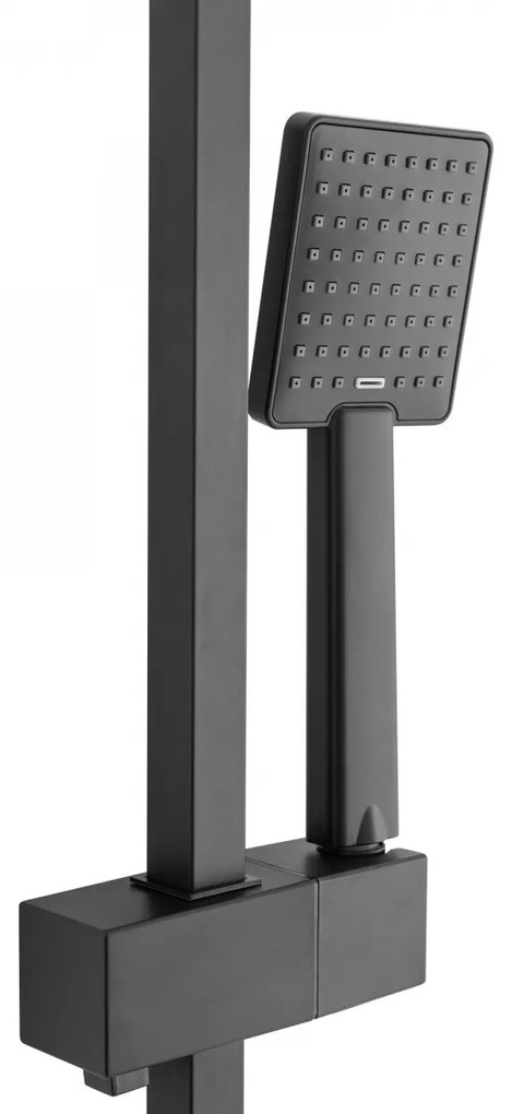 Baterie pentru dus Jack negru mat - H 102 cm