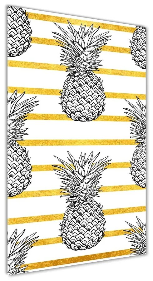 Tablou Printat Pe Sticlă benzi de ananas