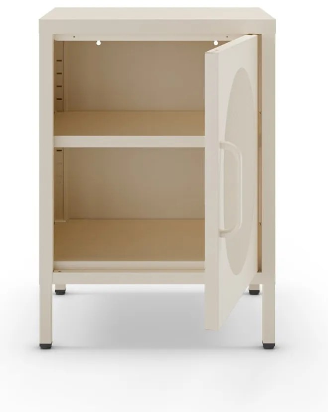 Noptieră crem din metal Diora – Marckeric