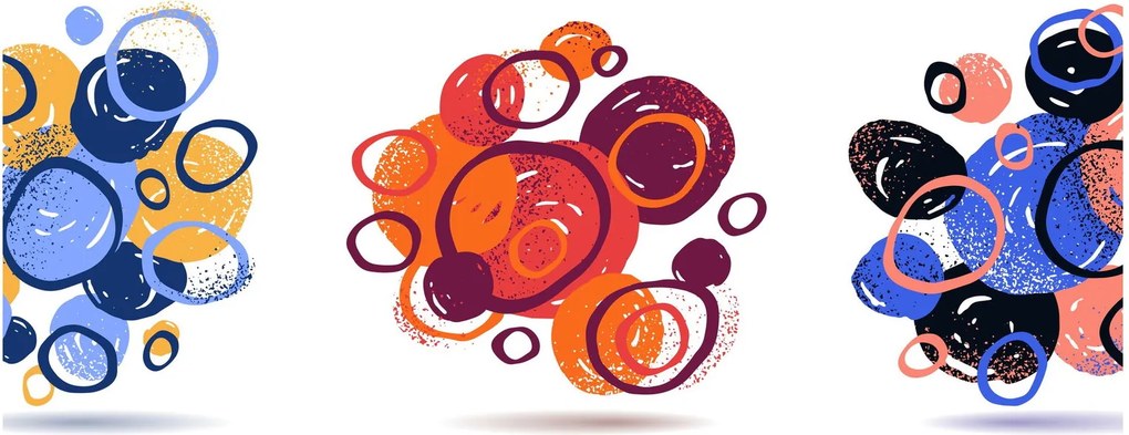 Tabloul cercuri colorate (120x50 cm)