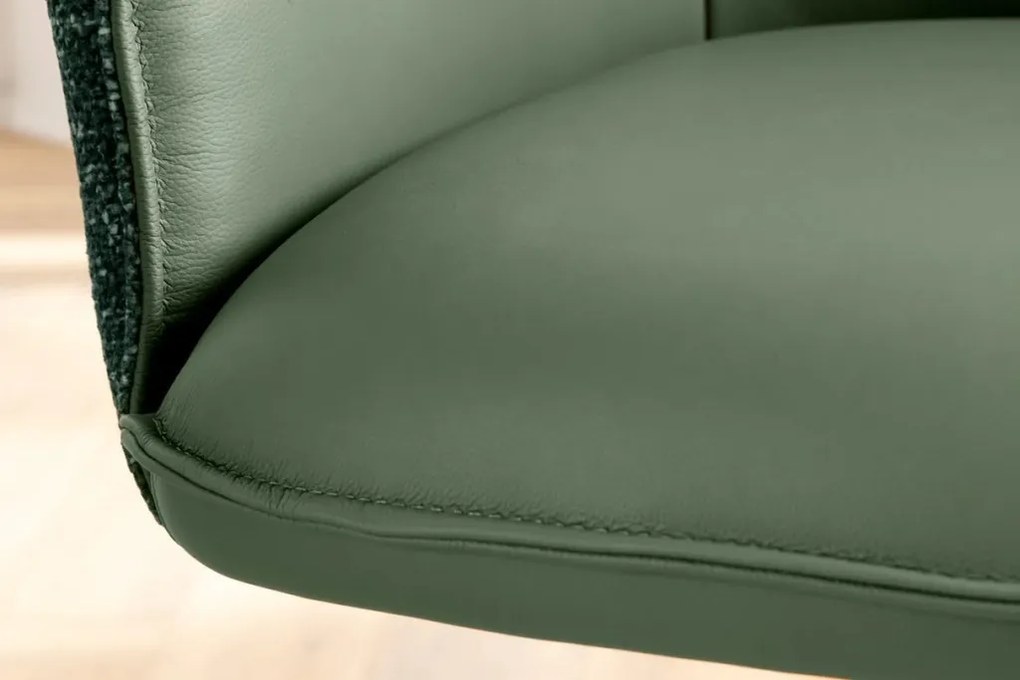 Set 2 scaune Pivotante, Piele Naturala LE GRAND verde