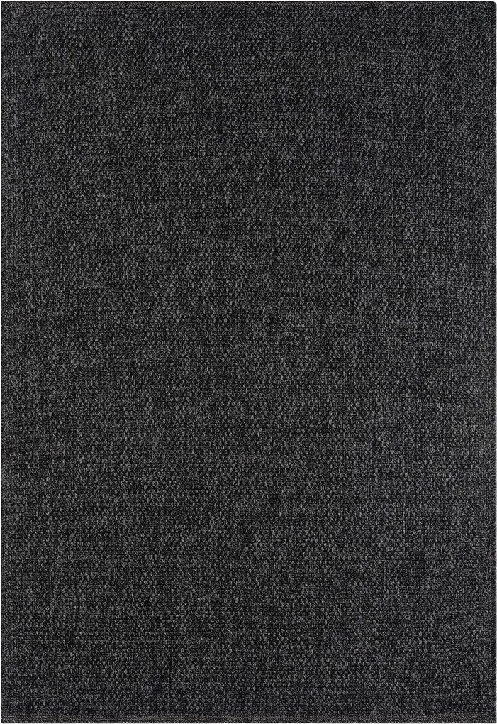 Covor RUSTICANA, 80x150 cm, forma dreptunghiulara, polipropilena, negr