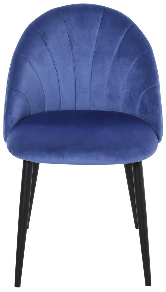 Set de 2 scaune cu tesatura catifelata HOMCOM, scaune pentru living, sufragerie, scaune de catifea, scaune albastre | Aosom RO