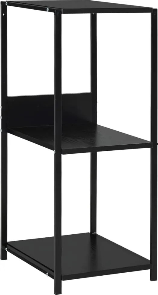 vidaXL Bibliotecă mică, negru, 33,5 x 39,6 x 79,7 cm, lemn prelucrat