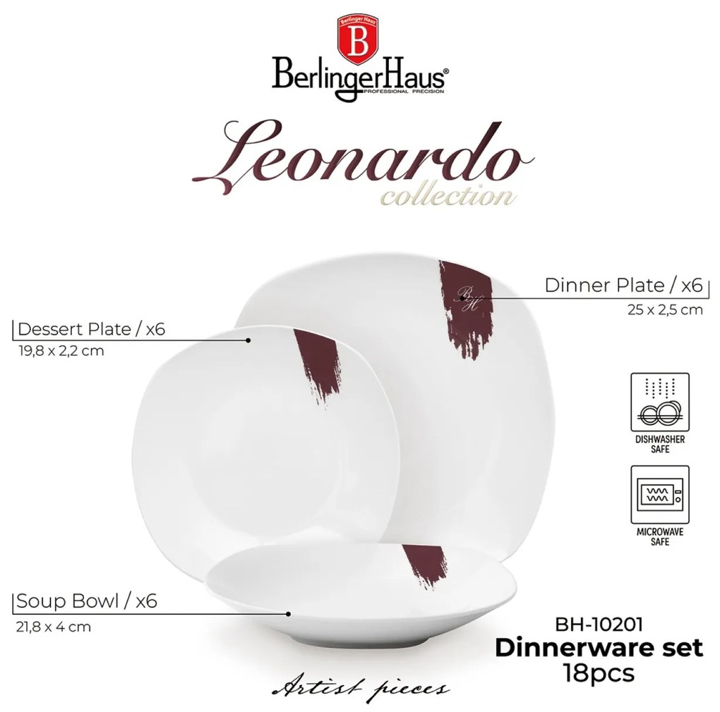 Set farfurii 18 piese Leonardo Berlinger Haus BH 10203