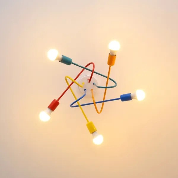 Lustr LED pentru copii OXFORD 5xE27/15W/230V montat pe tavan