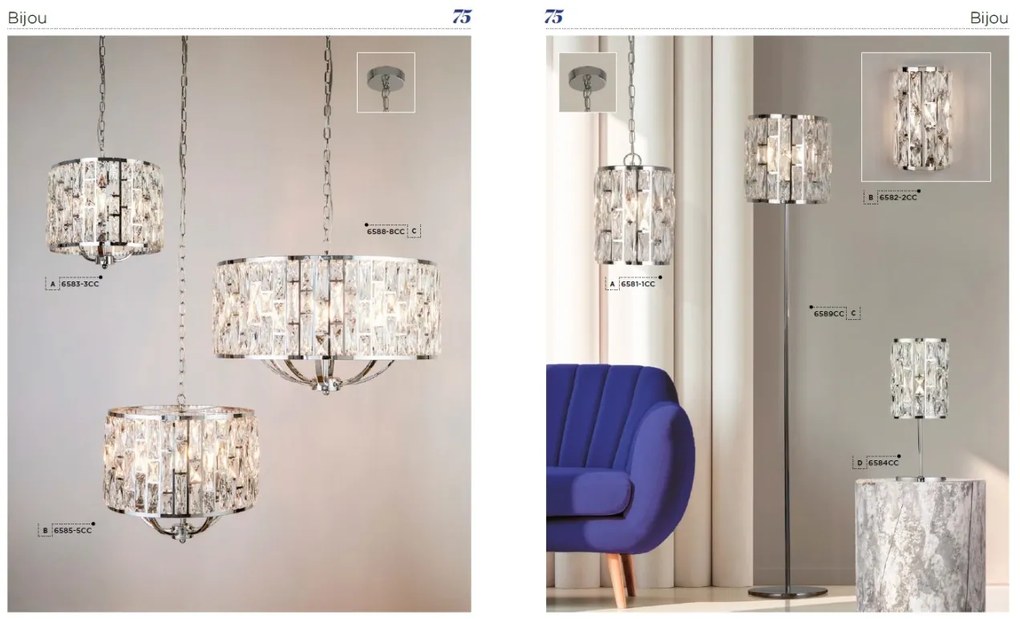 Lustra eleganta design modern Bijou 3L 6583-3CC SRT