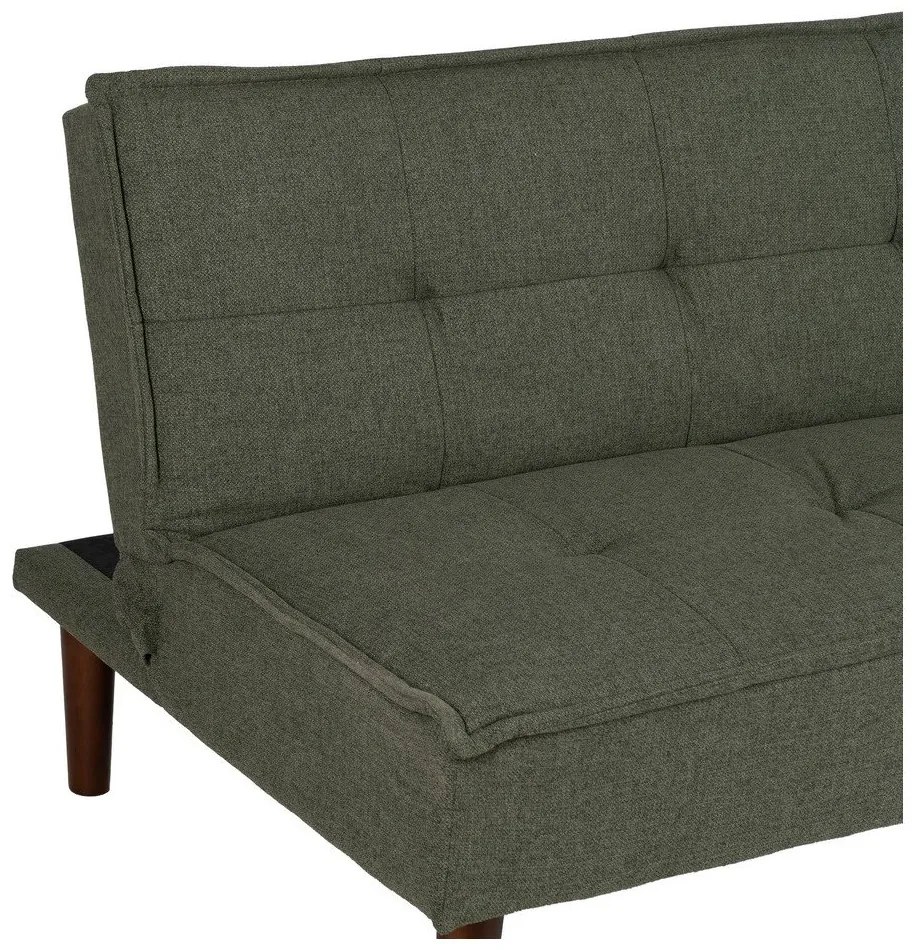 Canapea verde extensibilă cu tapițerie din chenille 181 cm – Ixia