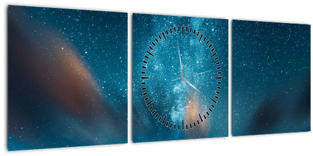 Tablou calea lactee alabastră (cu ceas) (90x30 cm)