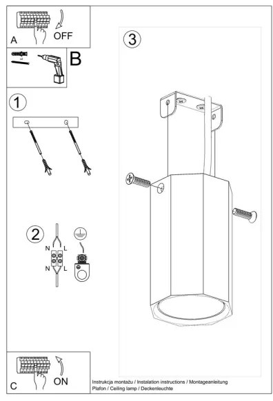 Spot ZEKE 1xGU10/40W/230V 10 cm stejar Sollux SL.1033