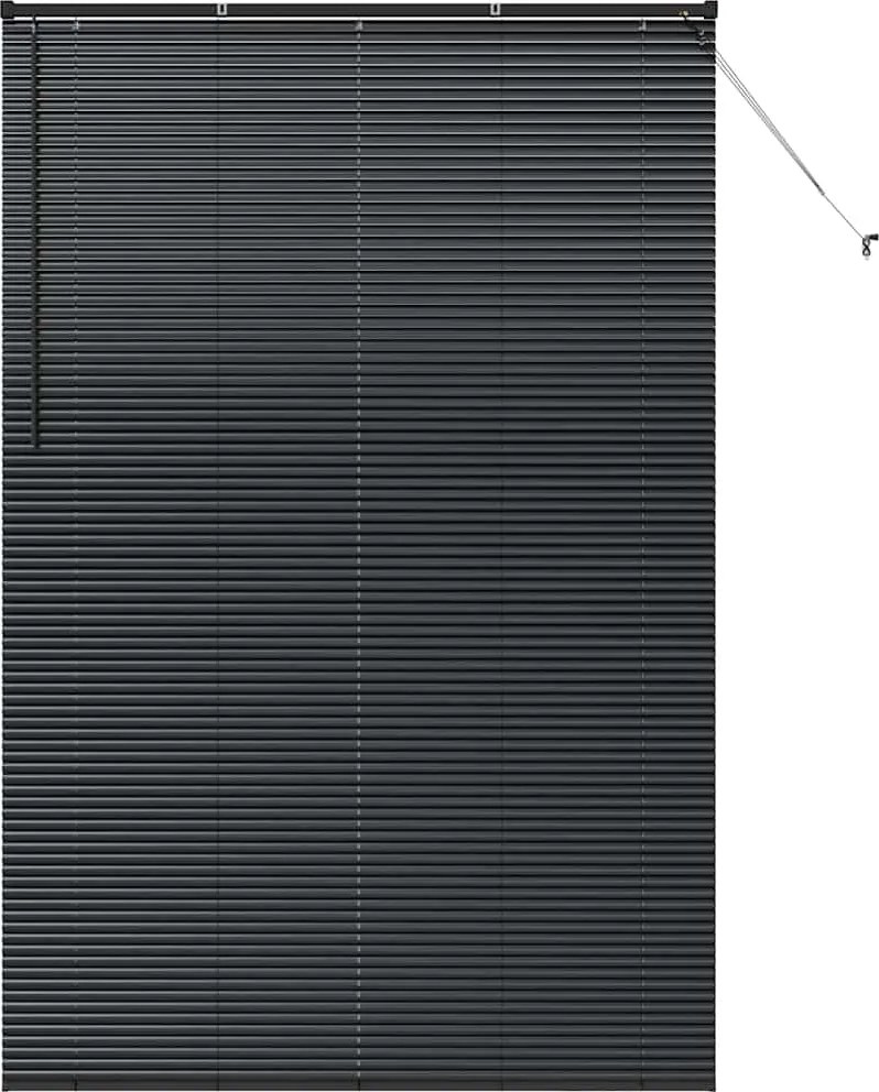 vidaXL Jaluzele venetiene Manual Negru 220 x 140 cm Aluminiu