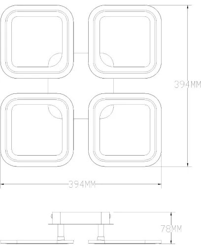 Plafonieră LED dimabilă Zuma Line MS232040R-WH STELLAR LED/30W/230V 3000-6000K alb + telecomandă