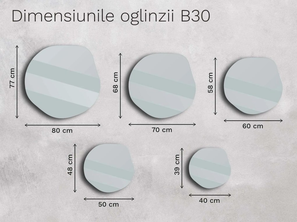 Oglindă bronzată Base B30 70×68