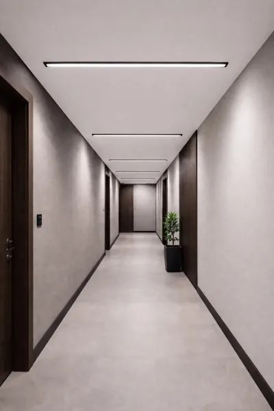 Plafonieră LED REDOM LED/24W/230V 4000K 60 cm neagră