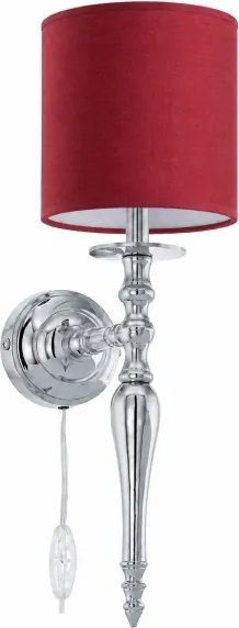 BRILAGI - Lampă de perete NUBILA 1xE27/60W/230V crom lucios/roșu pompeian