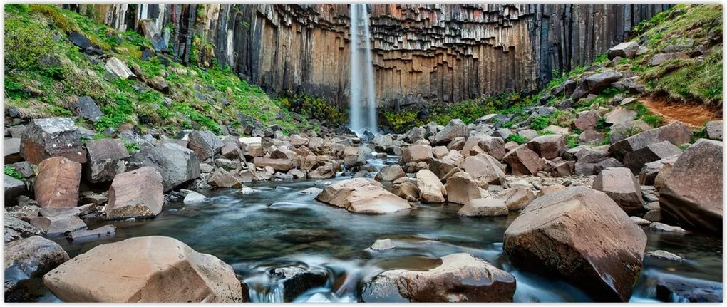 Tablou - Cascada Svartifoss, Islanda (120x50 cm)