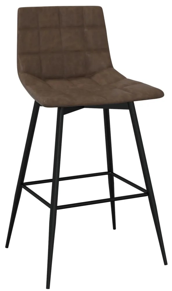 338615 vidaXL Scaun de bar, maro închis, piele ecologică