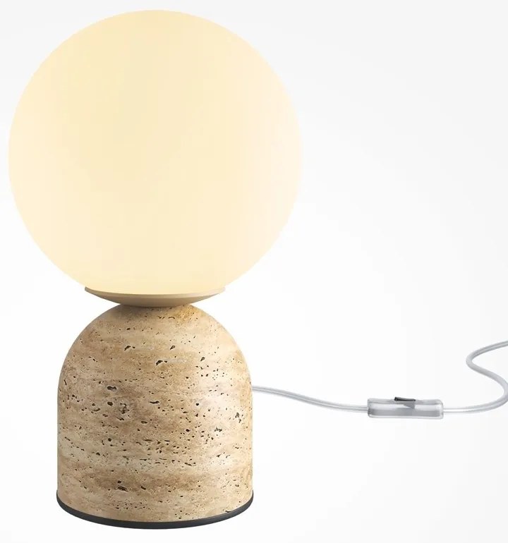 Veioza, Lampa de masa din travertin TAVO
