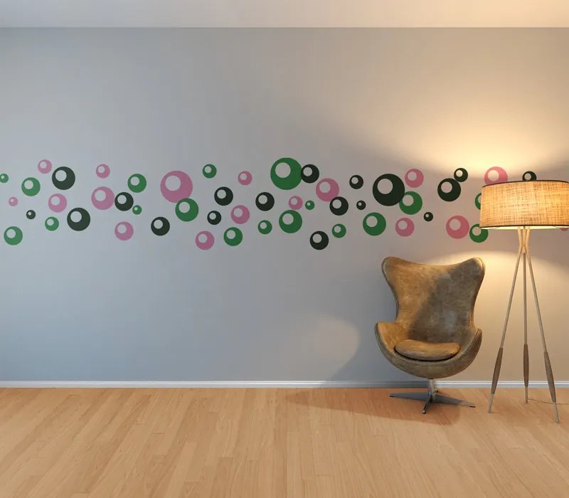 GLIX Spring bubbles - autocolant de perete 3 x 30 x 45 cm Varianta č. 1
