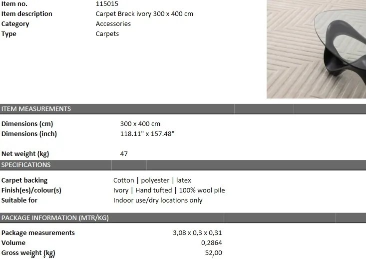 Covor design LUX Breck 300x400cm 115015 HZ