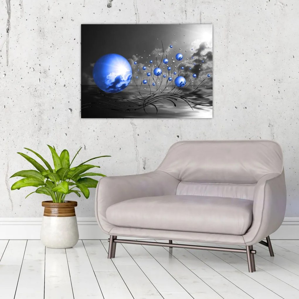 Tabloul bilelor albastru închis (70x50 cm)