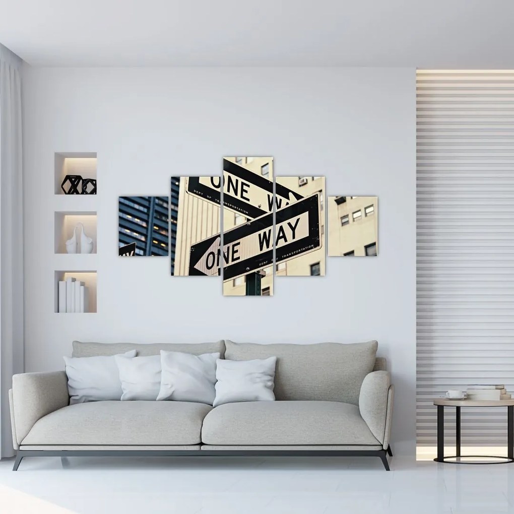 Tablou - New York ONE WAY (125x70 cm), în 40 de alte dimensiuni noi