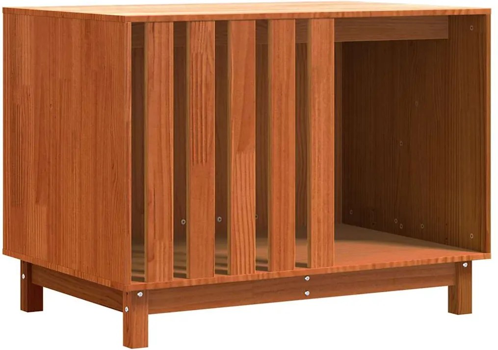 vidaXL Casă pentru câini cu depozitare Maroniu cerat 100 x 70 x 70 cm