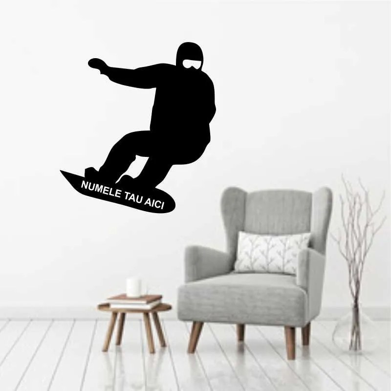 Sticker perete Silueta snowboard 2