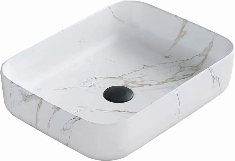 Mexen Carla chiuvetă de blat 50 x 39 cm, piatră albă - 21555091