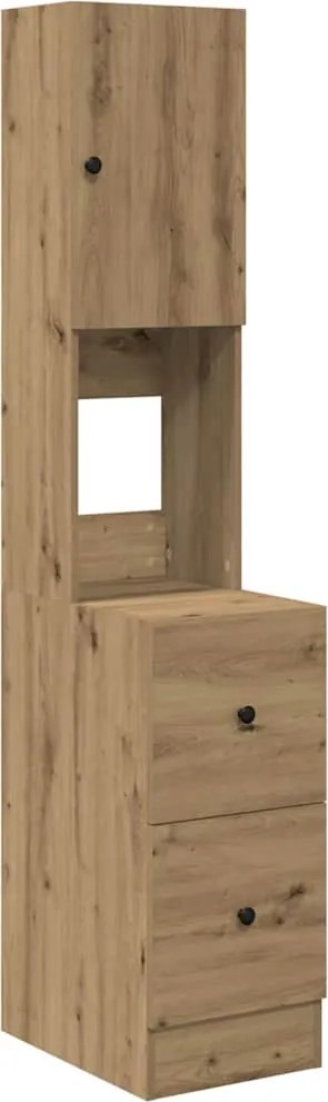 vidaXL Bufet de bucătărie cu sertar Stejar Artizanal 32 x 50 x 180 cm