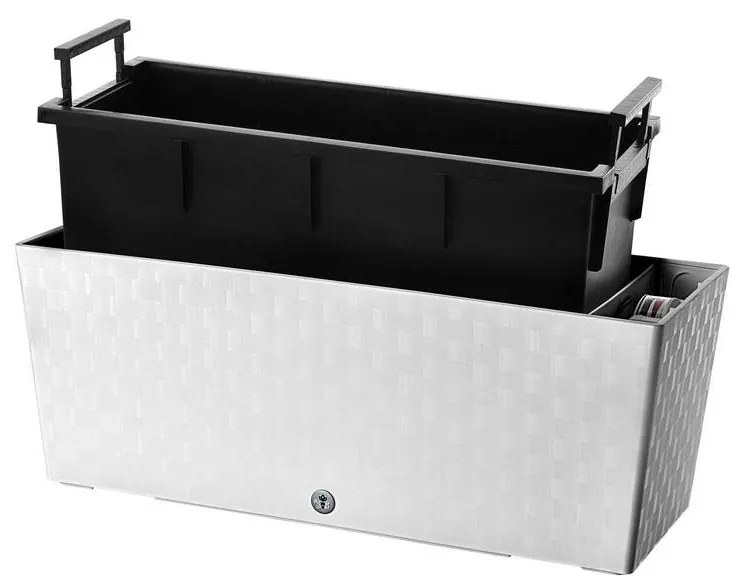 Ghiveci cu auto-irigare Flower Lover Supreme, pentru ierburi, alb, 50 cm