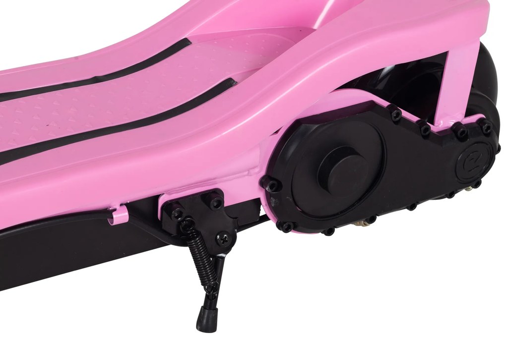 HOMCOM Scuter Electric Pliabil pentru Copii de 7-14 Ani Máx. 50 kg Scooter cu Viteză Max. 12 km/h Înălțime Ajustabilă Buton Pornire și Frâne 75x36x82-93 cm Roz | Aosom Romania