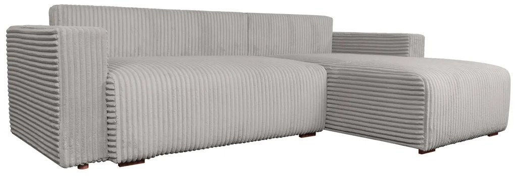 Coltar extensibil Verona Gri Reyat, 290x170x80 cm cu lada de depozitare
