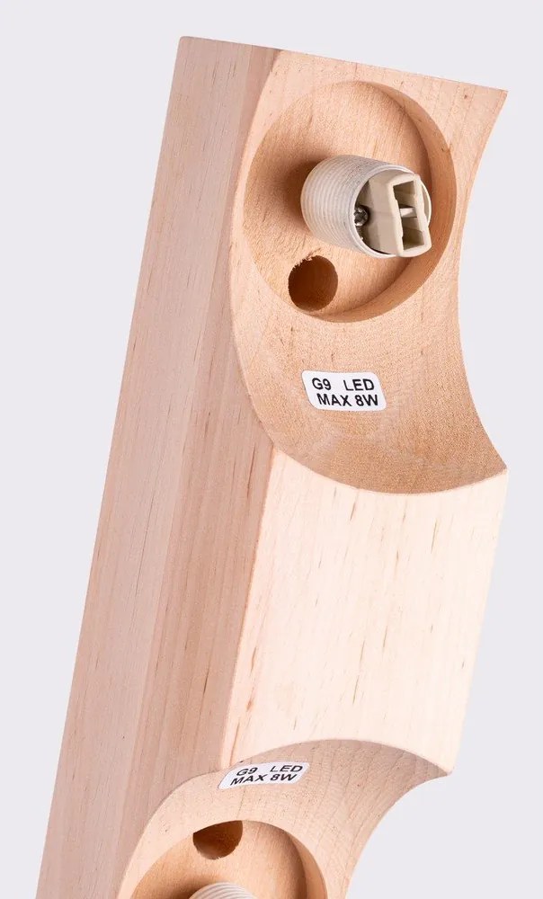 Plafonieră albă/în culoare naturală cu abajur din sticlă ø 12 cm Solum – Sollux