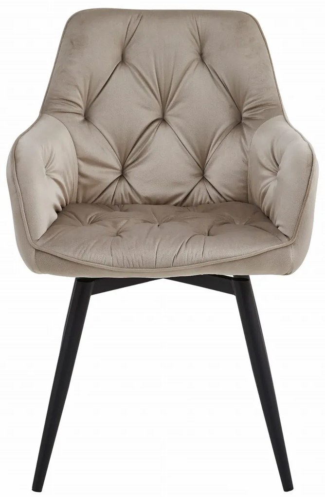Scaun de masa rotativ JORK360 VELVET, bej