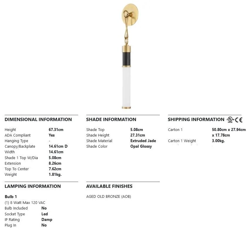 Aplica de perete LED, model linear, design LUX, HUNTINGTON