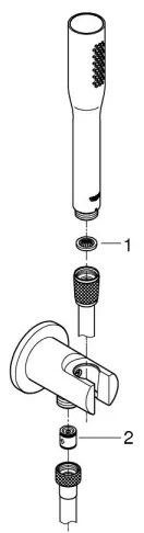 GROHE 26404000 - Duș de mână STICK cu furtun și suport, crom lucios