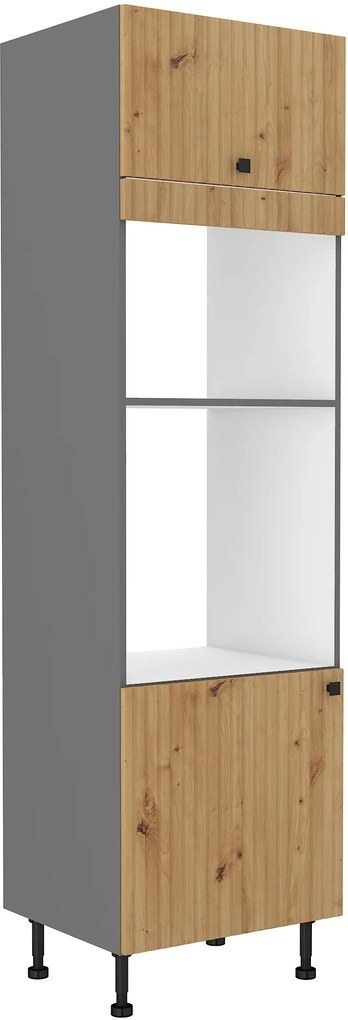 Dulap bucătărie pentru alimente pentru cuptor Avantoe 60 DPM 215 2F (Stejar artisan + Antracit). 1049630