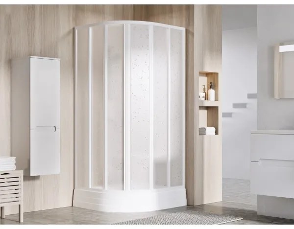 Ravak A207001120 - Tavă de duș în formă de sfert de cerc RONDA 90x90 cm, albă