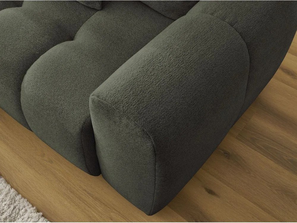 Colțar kaki extensibil/cu spațiu de depozitare cu tapițerie din chenille (cu colț pe partea stângă/cu șezlong) Roxelane – Bobochic Paris