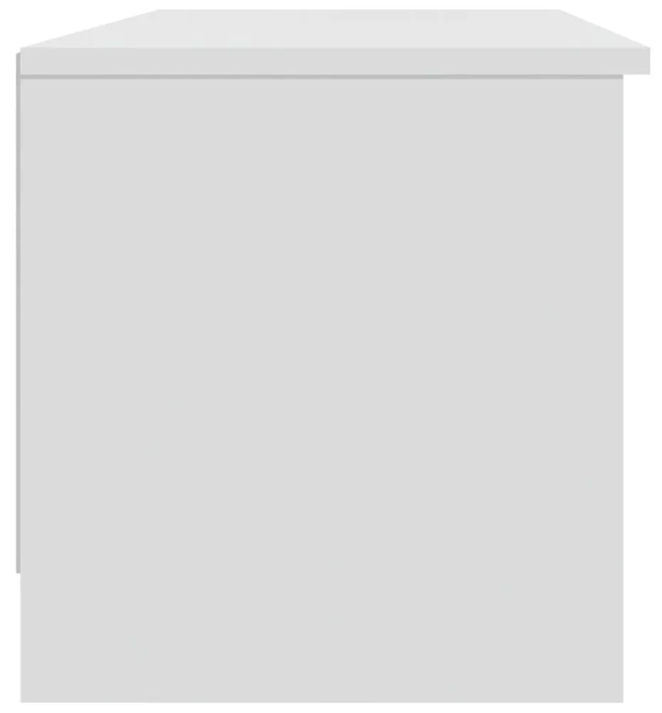 Comoda TV, alb, 102x35,5x36,5 cm, lemn compozit Alb, 1