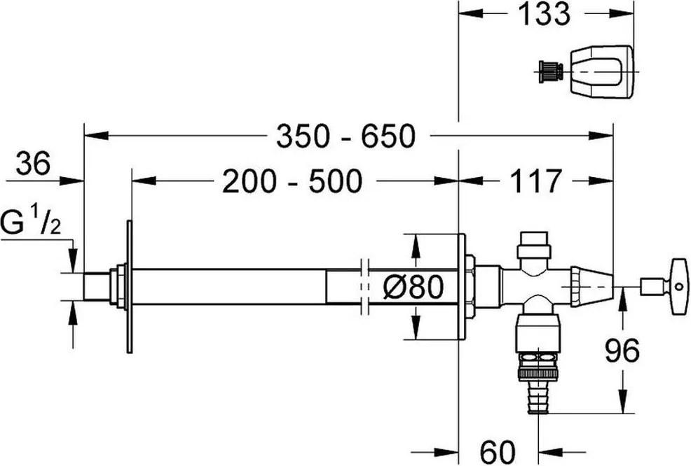 Grohe Eurotec supapa de perete StarLight Chrome 41206000