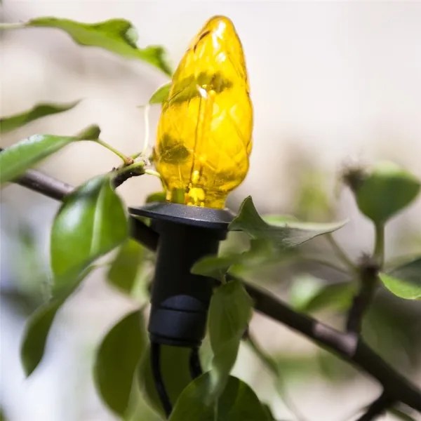 Ghirlandă LED de exterior CONE FILAMENT, 19 m, 20 x E10, multicolor/alb cald, IP44