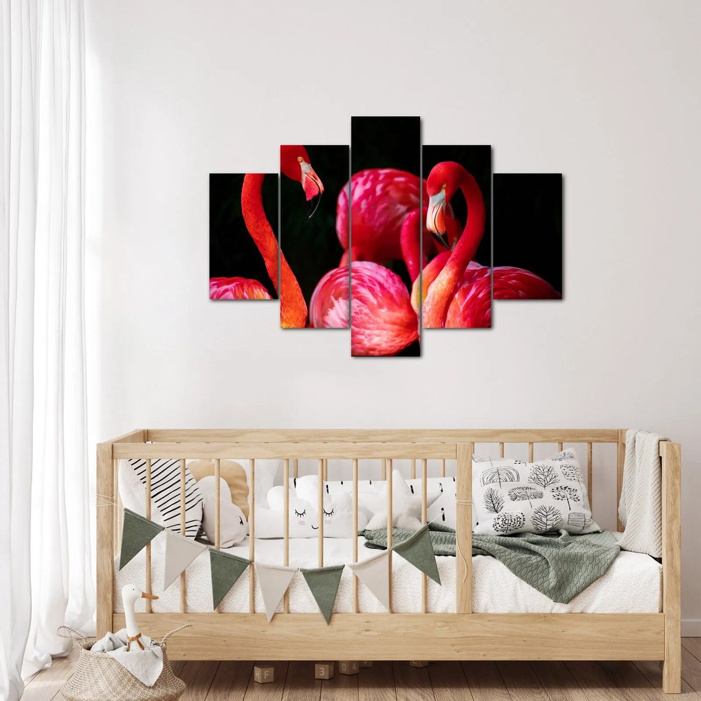 Tablou cu flamengo roșii (150x105 cm)