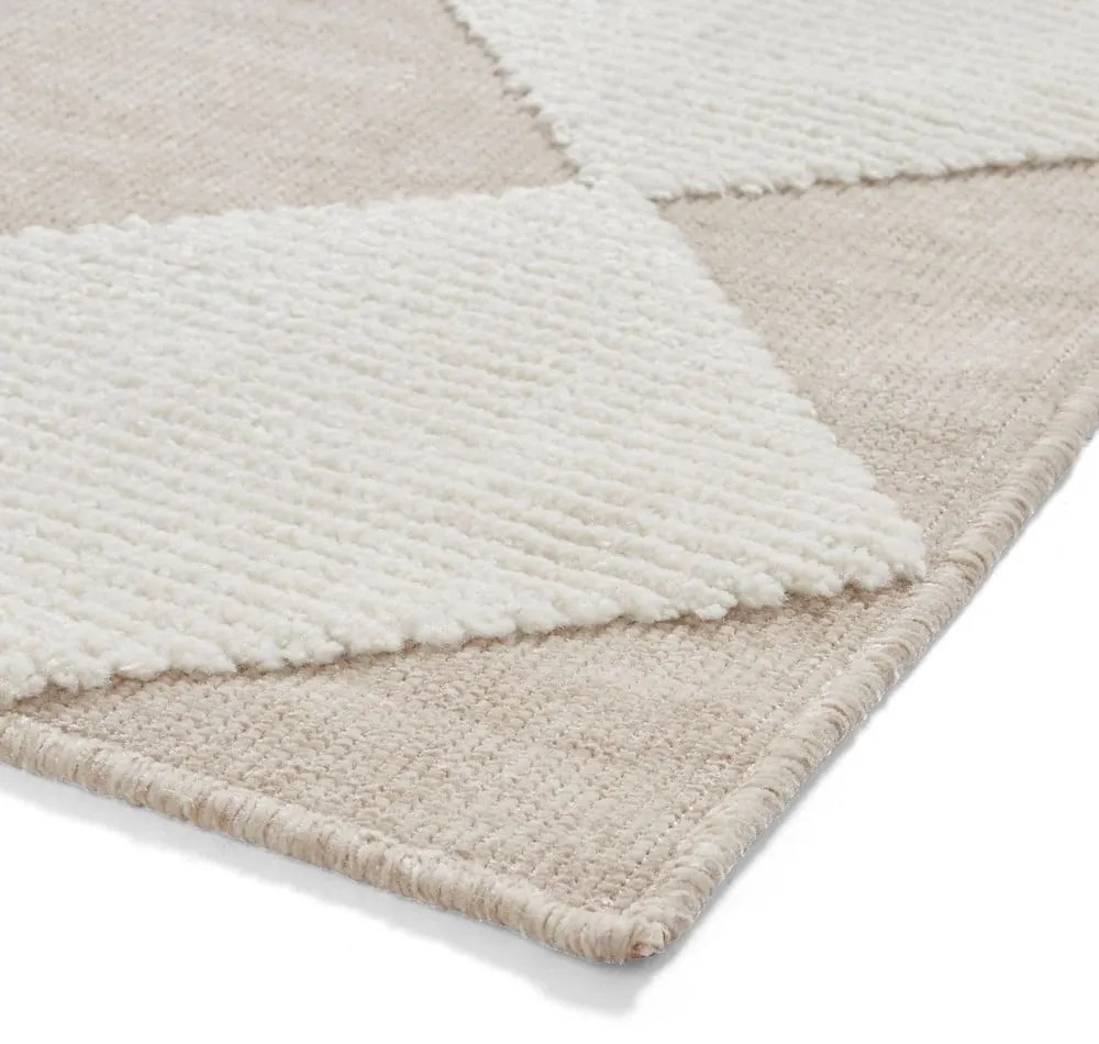Covor alb-bej lavabil 160x230 cm Lyna Beige&amp;White – Think Rugs