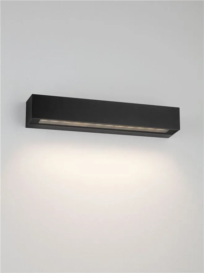 Aplica exterior neagra liniara 38cm IP65 LED CCT PRISMATIC