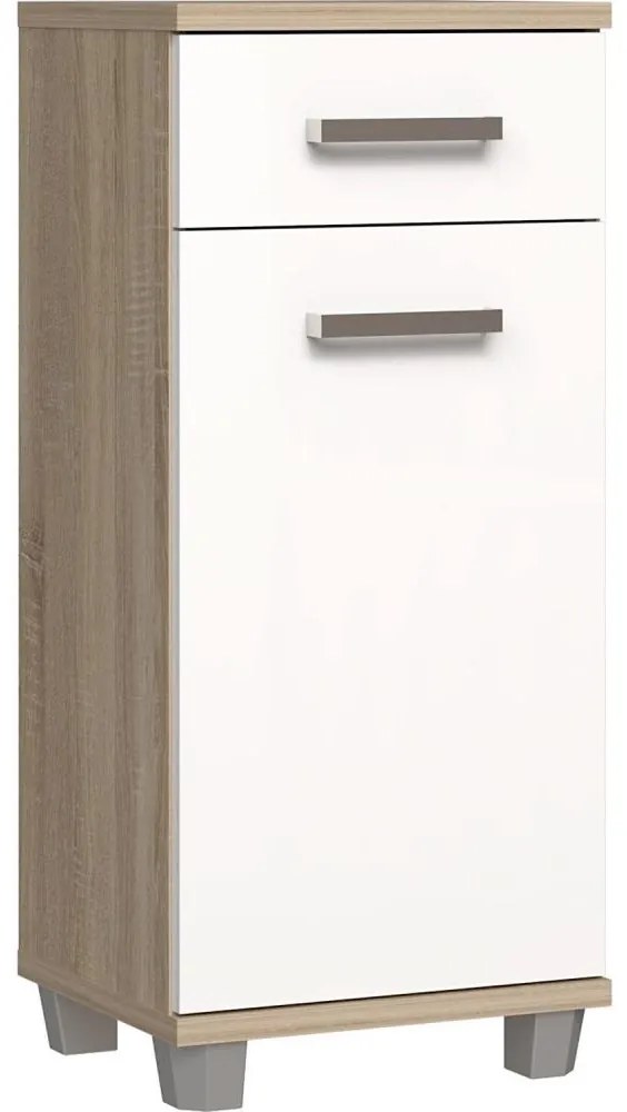 Corp de baie VENOM alb/stejar sonoma