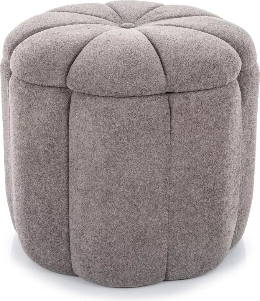 Taburet gri TUP cu spatiu de depozitare 45x45 cm